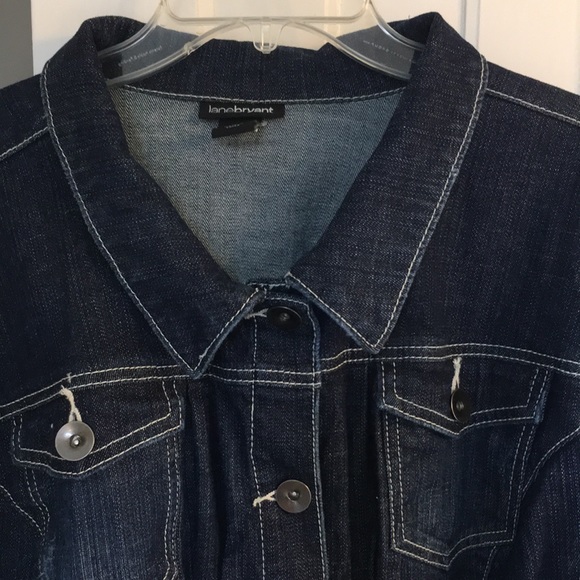 28W Lane Bryant Denim Jacket with Stretch - Picture 12 of 17
